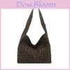 Leopard Print Canvas Bag For Women With Large Capacity And Magnetic Closure For Daily Use