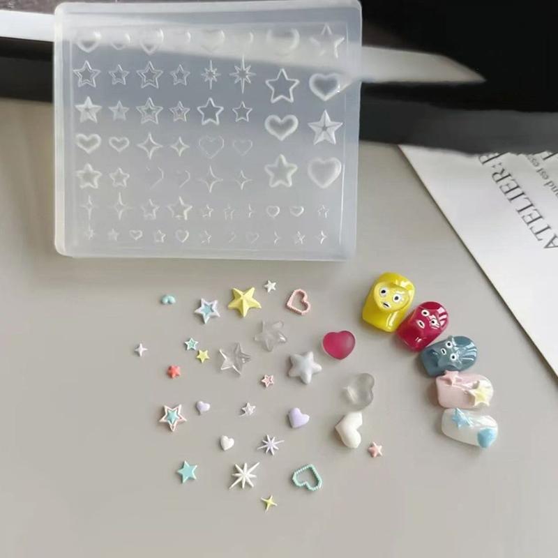 3D Forma Silikonová Ozdoby na nehty Nail Art DIY Šablony s květinovým designem Forma na nehty Šperky Řemesla Průhledná forma na nehty Nástroj