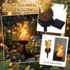 Powered Squirrel Ground Light Resin Garden Decoration for