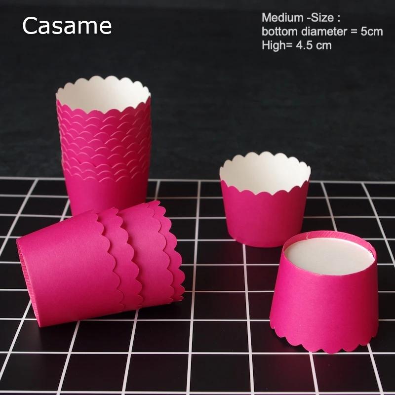 25Pcs Solid Color Baking Cup,Cupcake Liners,Cake Cups Candy Cups Paper Dessert Cups Rainbow Party,Birthday Favor DIY Toppers