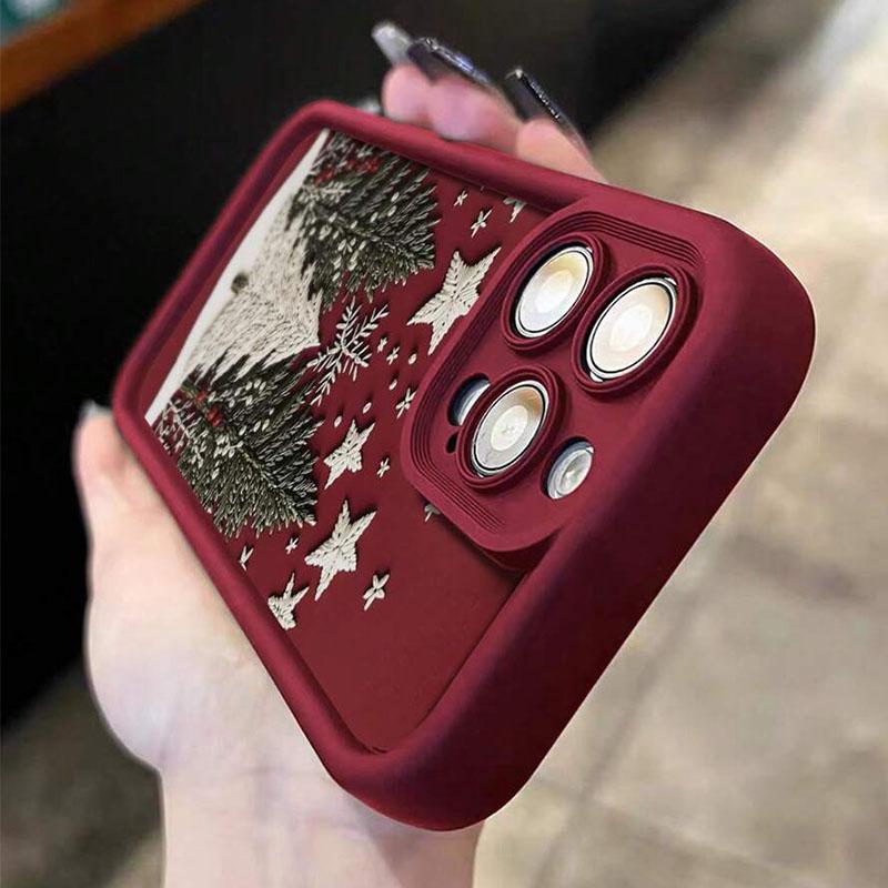 New Winter Christmas Tree Design Pattern Phone Case For iPhone 17 16 Pro Max Air 15 14 13 12 11 XS X XR 7 8 Plus SE2 16e Cover