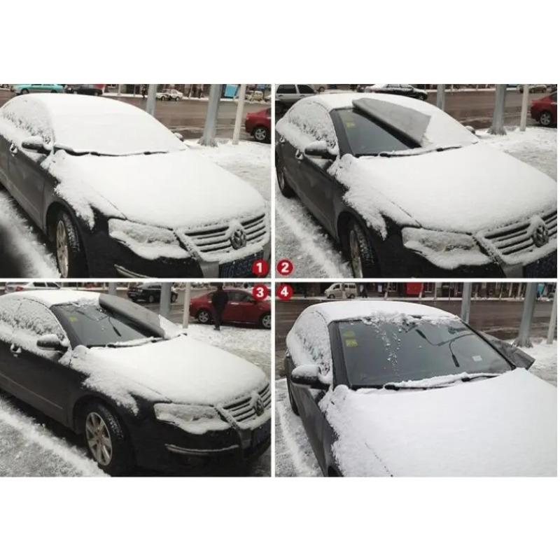 Bil Vindrutetäckning Anti-UV Snötät Fullt Skydd Dubbelsidig Vindrutetäckning Sol Snö Is Universalskydd 200*70cm