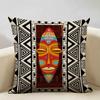 Geometric Cushion Cover Sofa Decorative Pillow Cover Home Living Room Ethnic Art Accessories 45x45cm Linen Double-sided Printing