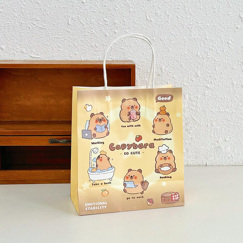 

Капібара та Риба-фугу Милий Ручний Подарунковий Паперовий Пакет
