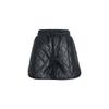 DRAE Faux Leather Shell-Quilted Shorts_Black