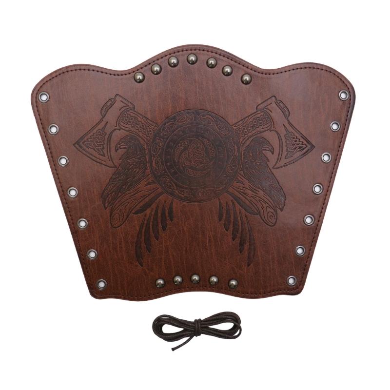 Historical Arm Guard Cosplay Arm Gauntlets Vintage Armband Knight Arm Guard Festival Costume PU Leather Arm Bracers