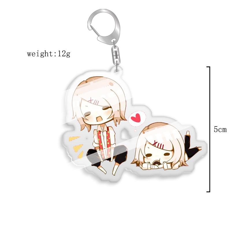 Tokyo Ghoul Ken Kaneki Double-Sided Acrylic Keychain Pendant Anime Merchandise 5.5Cm