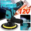 Portable Electric Car Polisher Machine 12V Cordless Car Polishing Cleaner Adjustable LED Lighting Rechargeable Lithium