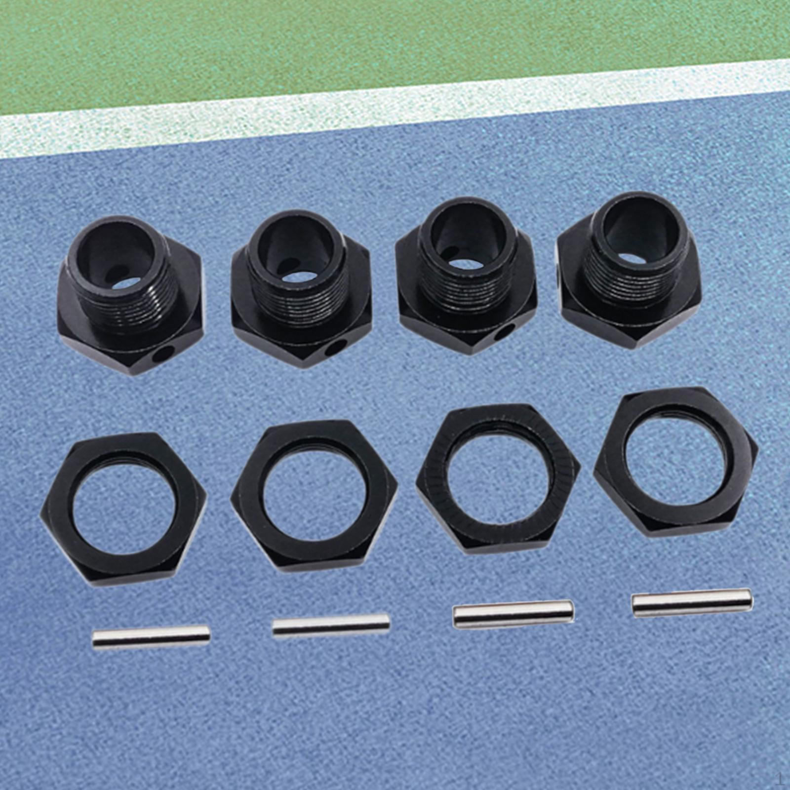 

4 шт. RC автомобільні шестигранні колісні маточини 1:8 Аксесуарів Запасні Частини з Алюмінієвого Сплаву Заміна DIY M17 Black