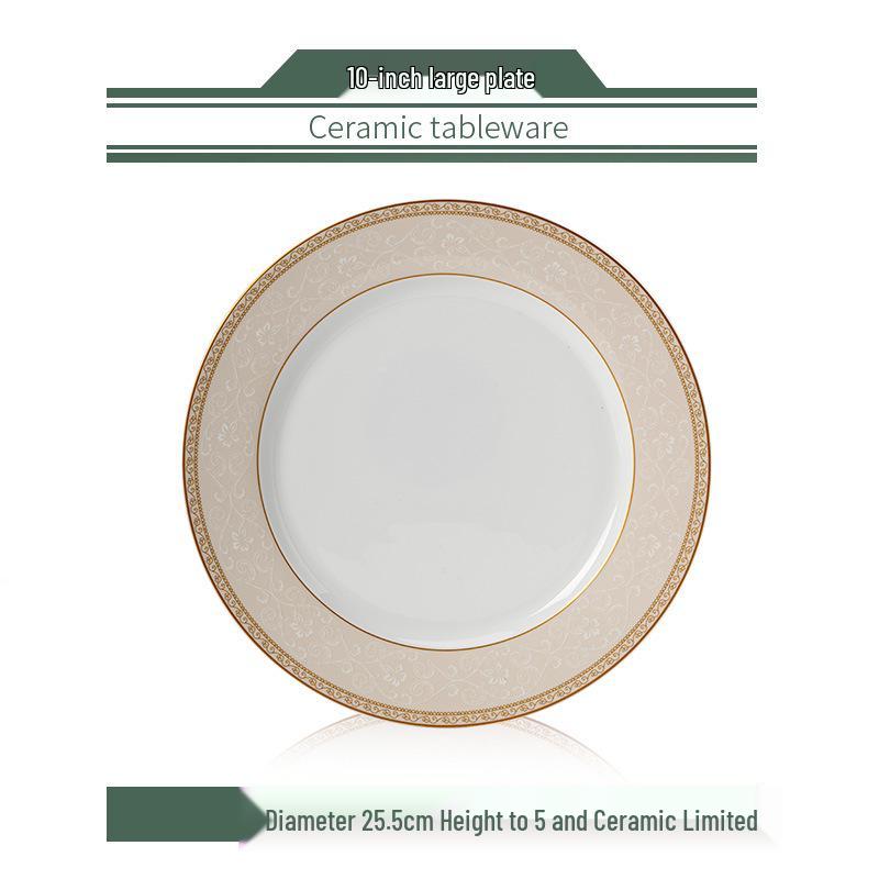 Yun Zhi He Jingdezhen High-Temperature Glazed Chinese Ceramic Tableware Set: Bowls, Plates, Chopsticks, and Dishes