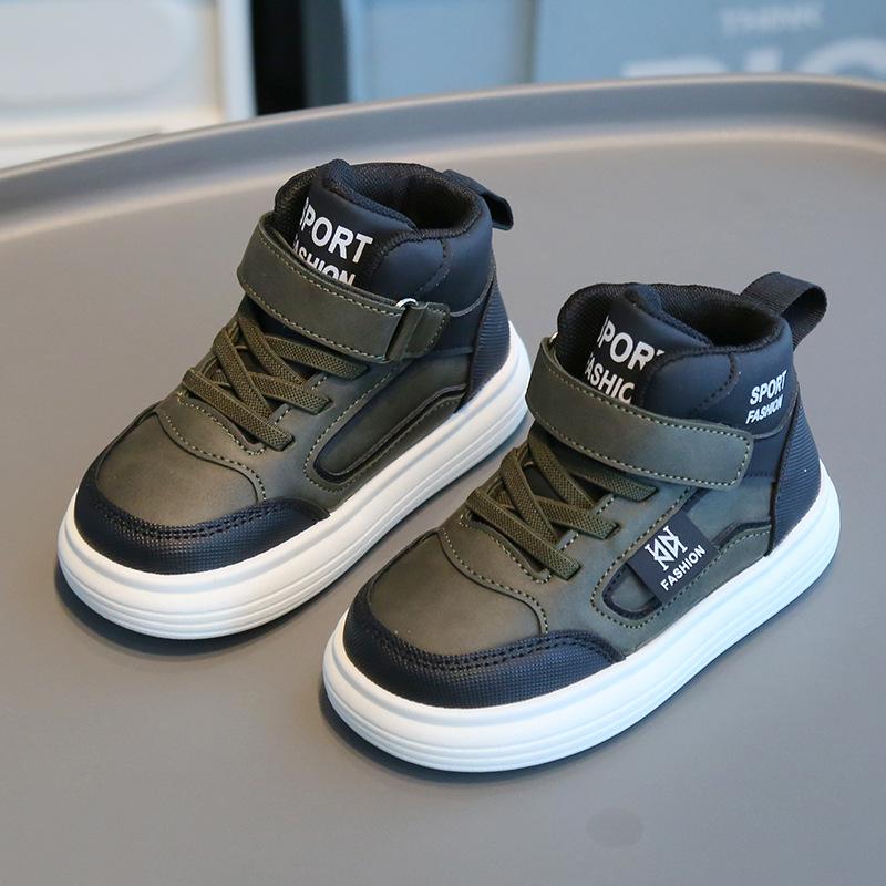 Children's sports shoes 2025 spring and autumn new boys' casual shoes high-top girls' board shoes lightweight soft-soled baby shoes