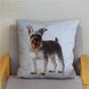 Home Bedroom Pillowcase Cute Schnauzer Print Cushion Cover Decor