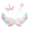 Pony Poly Princess Dress Girls Children cos Birthday Dress Rainbow Dress Unicorn Elsa SB23