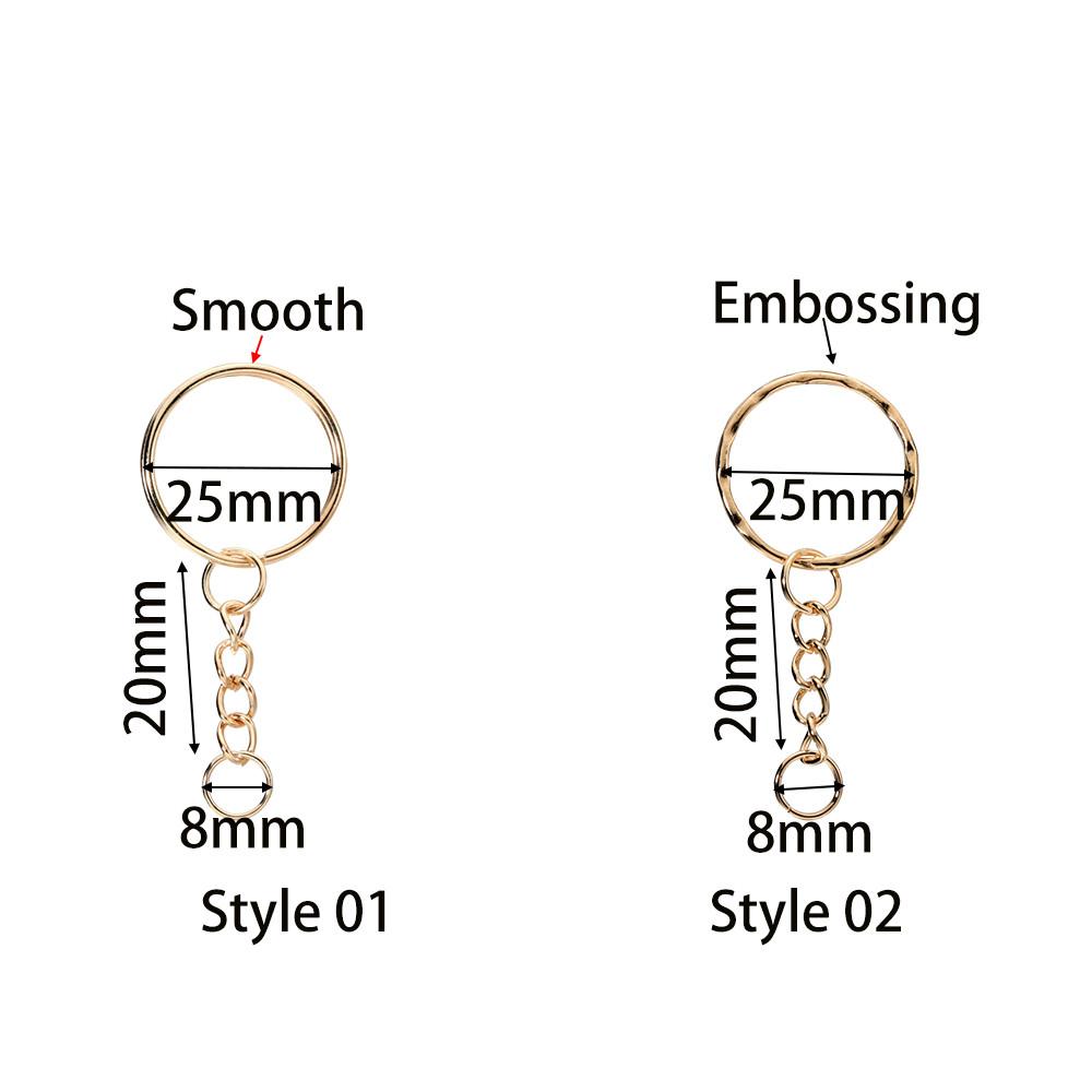 50Pcs/Lot Key Ring Key Chain Round Split Keyfob Keyrings With Jump Ring For Keychain Pendants DIY Jewelry Making Accessories