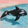 Huge Whale Water Park Inflatable Floater Wholesale Surfing Whale Ride-on Adult Inflatable Float Black Pvc 193*119cm