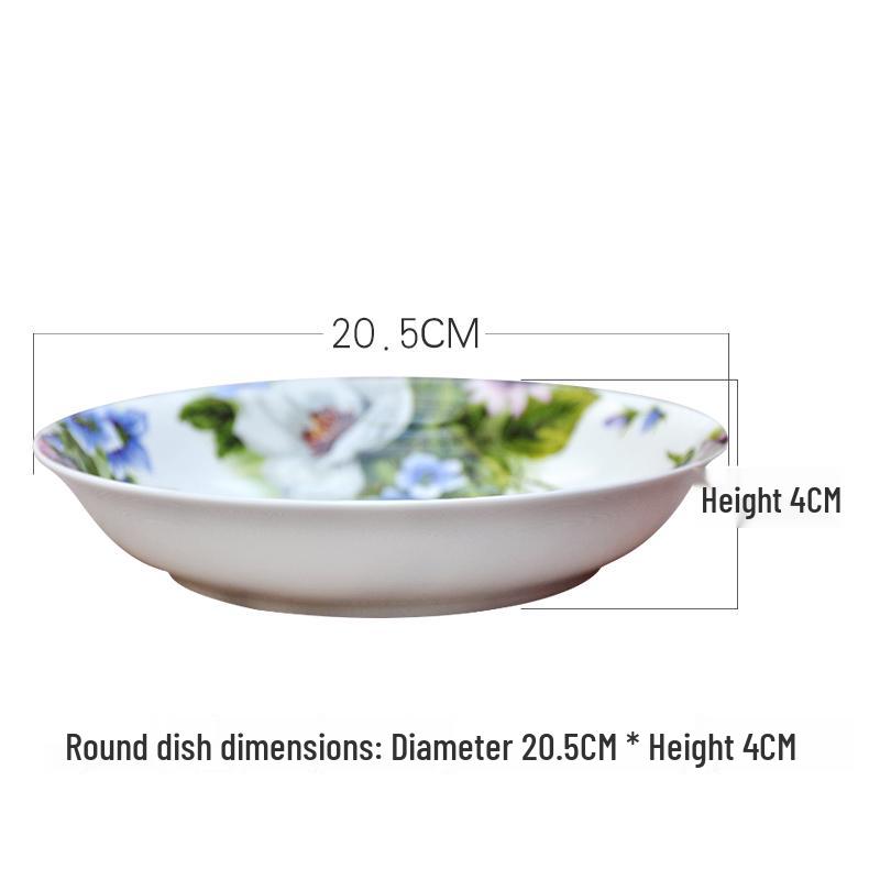 Imperial Concubine 10-inch Porcelain Soup and Serving Plate