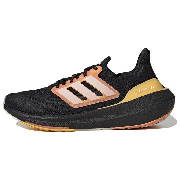 New Adidas Ultra Boost Light Core Black White Tint Screaming Orange HQ8595