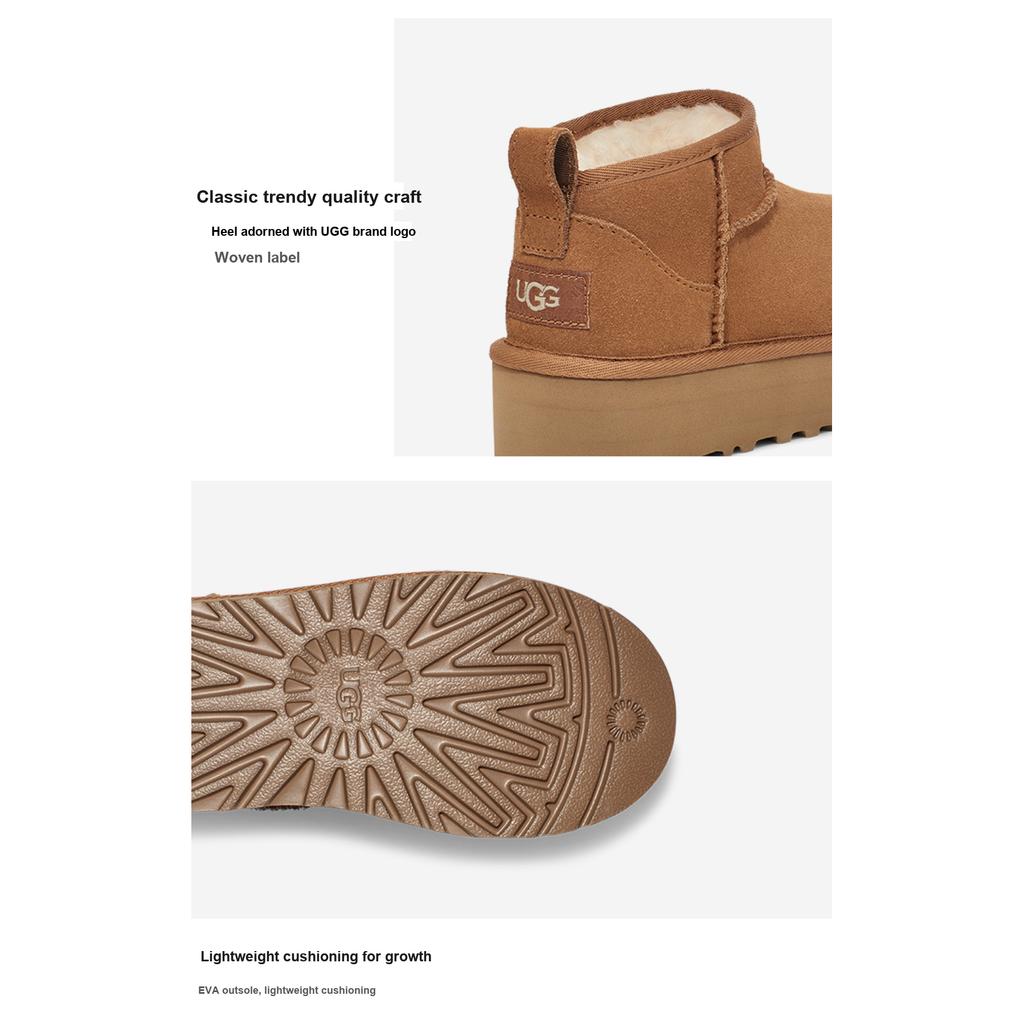New UGG Classic Ultra Mini Platform Boot Chestnut Kids 1157791K-CHE