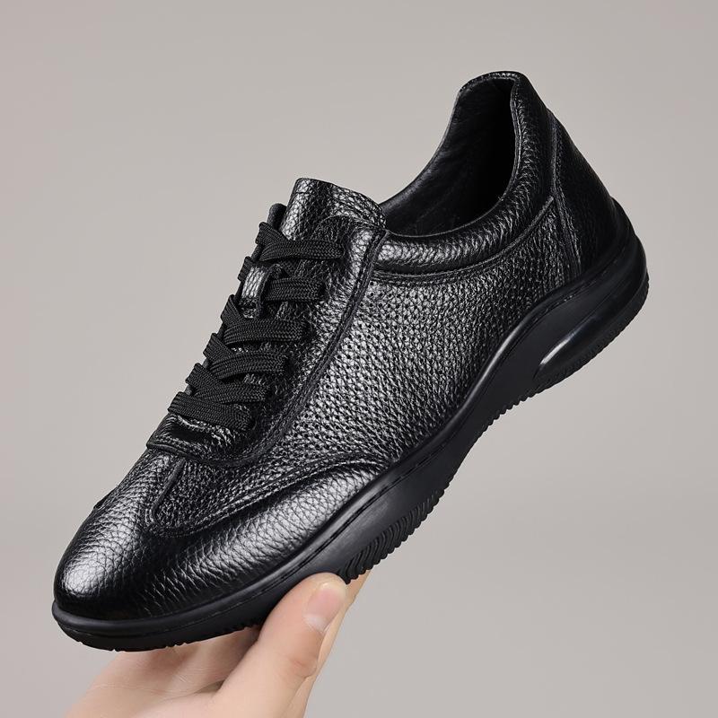 

Первый слой коровьей кожи летние новые мужские сандалии натуральная кожа полые мужские дышащие повседневные кожаные туфли мужская обувь 39 standard leather shoe size чёрный