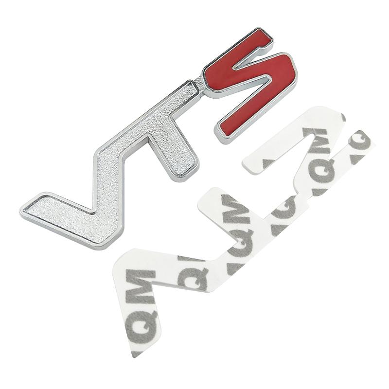 Metal 3D V T S VTS Car Badge Emblem 3D Logo Sticker for Citroen C2 C3 C4 Quatre Saxo Xsara Jimny 1.6 16v VTR Red Silver Color
