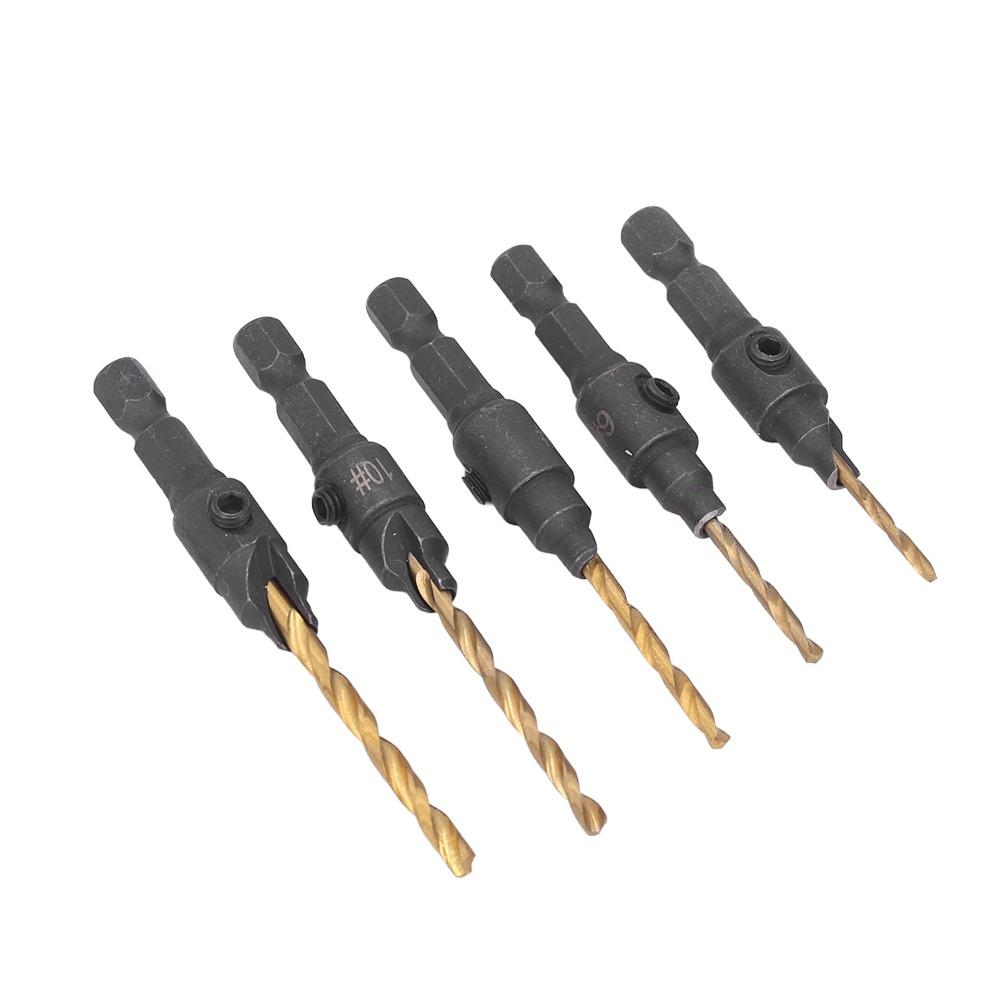1/4 Inch Hex Shank Counter Bit Set Power Drill Accessories For Plastic Metal Woodworking