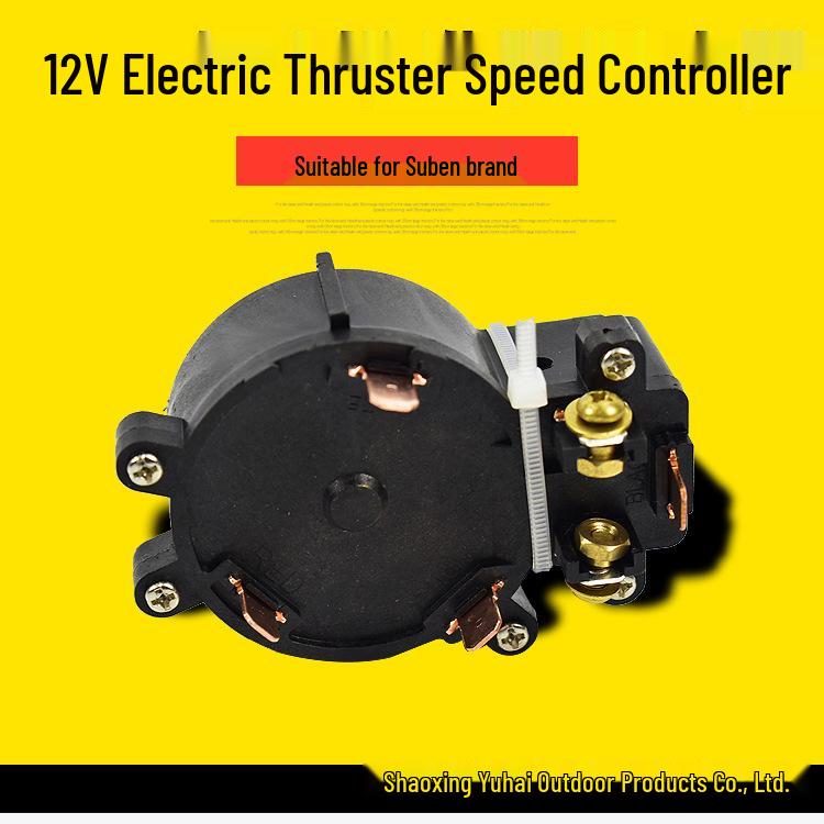 12V Bürstenloser Elektrischer Trolling-Motor für Schlauchboote und Kajaks mit Geschwindigkeitsregelschalter.