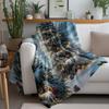 Tuniu Winter Forest Throw Blanket Cozy Sofa Bed Decoration Warm Fleece Blanket Outdoor Blanket