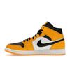 Air Jordan 1 Mid Reverse Yellow Toe Men Sneakers Taxi White Black 554724-701