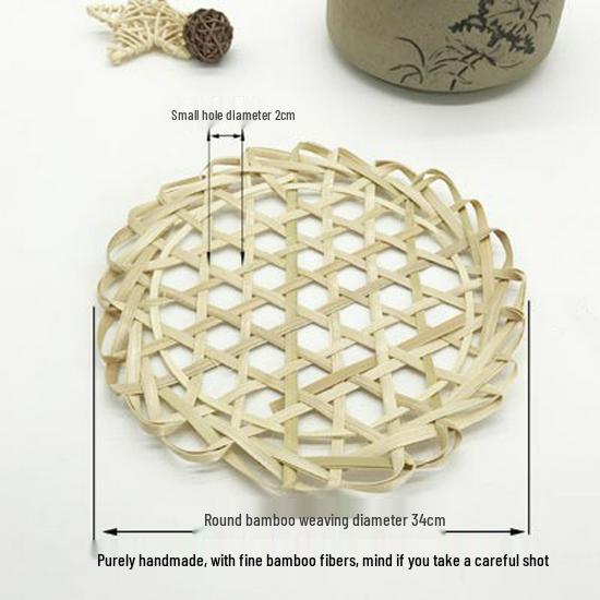 Handmade Bamboo Sieve - Creative Woven Kitchen Decoration