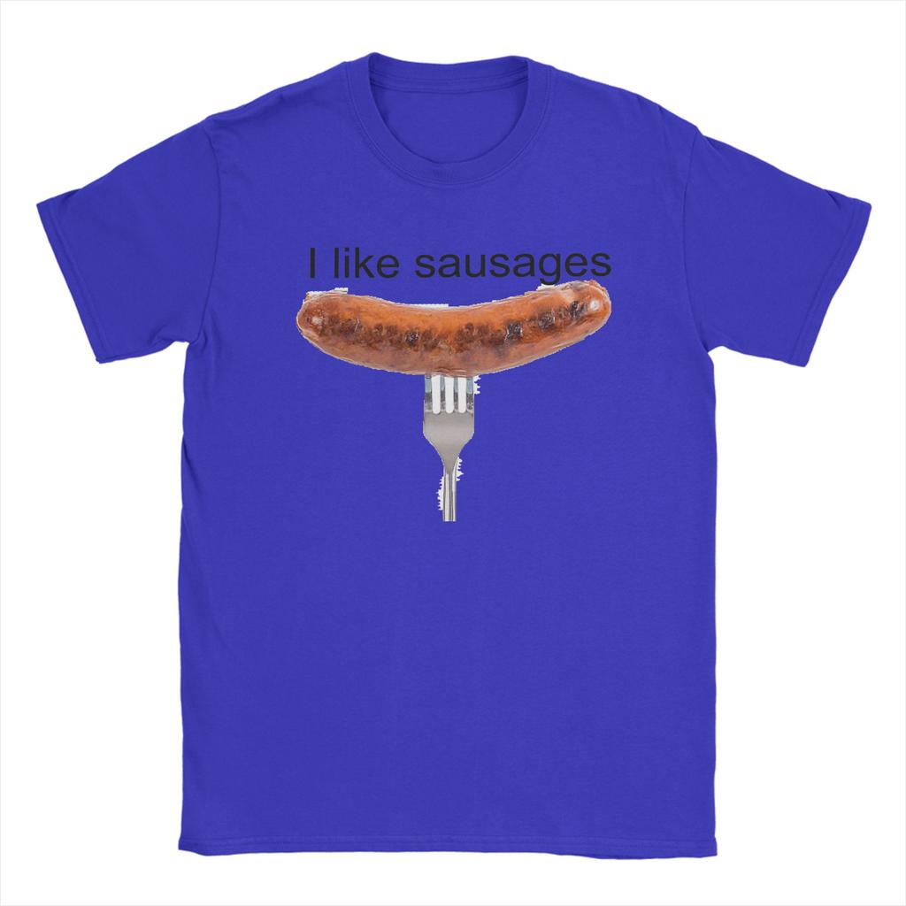 Awesome Sausage HOT DOG Sausage TShirts for Unisex Round Neck Cotton T Shirt  Short Sleeve Tee Shirt Plus Size Clothing