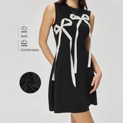 Women's Spring Light Luxury High-end Sleeveless Bow Dress