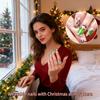 Christmas Square Nail Colorful Lights Fake Nails Nail Wearable Nails 5ml