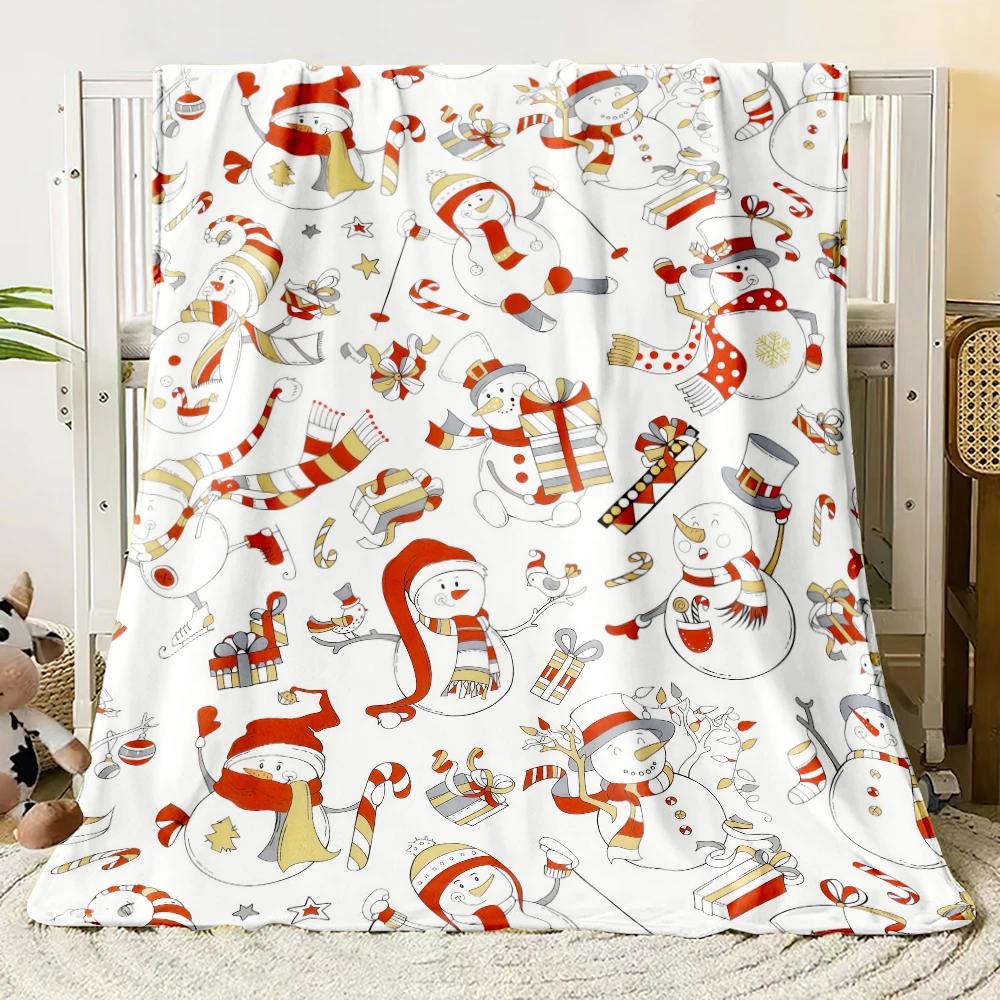 Festive Christmas  Flannel Thin Blankets Cozy Patterns for A Merry Holiday Flannel Blanket New Year Home Decoration Gift