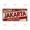 Artisian INDIA CHINA INDONESIAN License Plate Landmark State Metal Sign City Decorative Plaque Wall Decor Garage Bar Pub Club