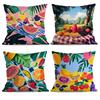 1 Pc Luxury Home Decor Office Seat Cushion Cover Creative Cartoon Watermelon Banana Print Fashion Pillow Cover 45*45 Cm