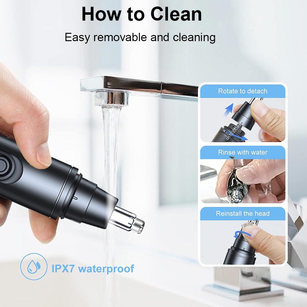 Electric Nose Hair Trimmer for Men Portable Mini Nose Hair Remover USB Rechargeable Trimmer for Nose and Ears Mini Hair Cutter