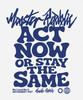 MONSTER REPUBLIC Act Now Indigo Blue T-Shirt White_9157