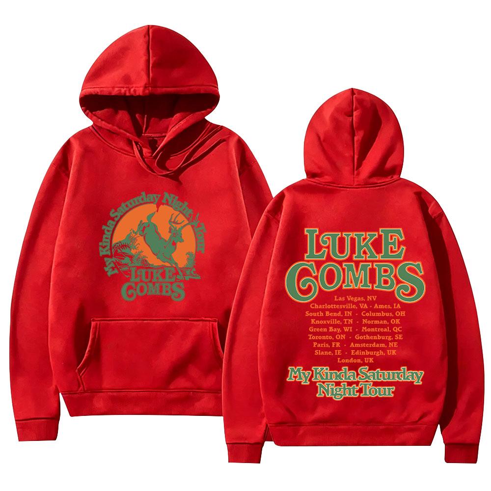 Deer Tour Hoodie Luke Combs Tour 2026 Streetwear Two Side Retro Graphic Print Sweatshirt Unisex Music Fan Gift High Street Hoody