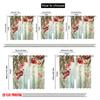 2 Stück, 2D-Flachdruckmuster Vorhänge Immergrüne Tannenzweige Rote Reife Stechpalmenbeeren 100% Polyester (ohne Stange) Urlaubsnutzung