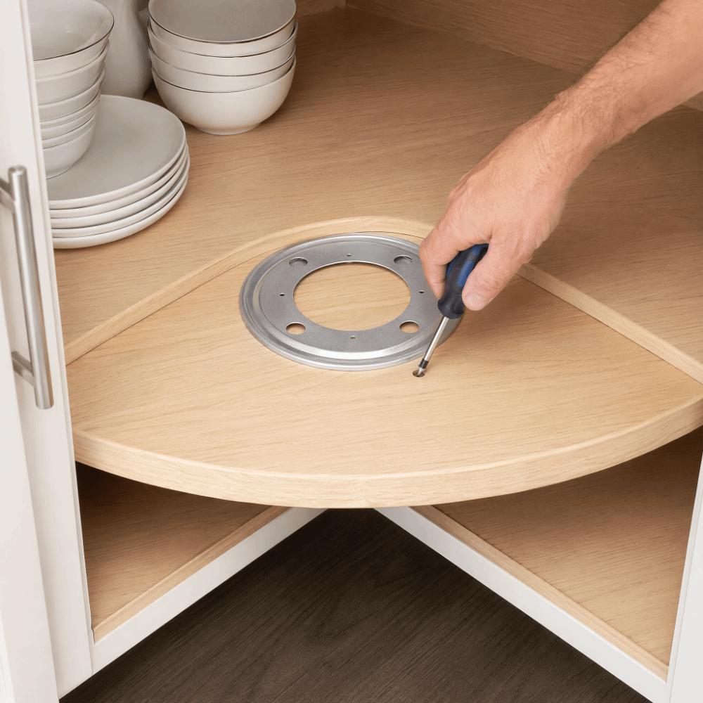 2pcs Galvanized Lazy Susan Bearing High Load Capacity Swivel Plate Turntable Bearing  Shoe Rack