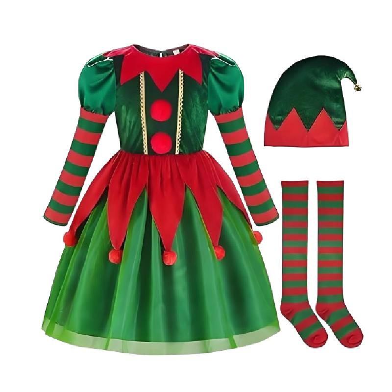 Cosplay Clown Children Costume Princess Dress Set Christmas Halloween Party