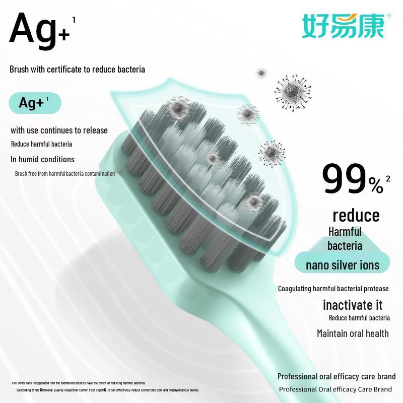 Hao Yi Kang Antibakterielle Zahnbürsten für die Zahnfleischpflege (3 Pack)