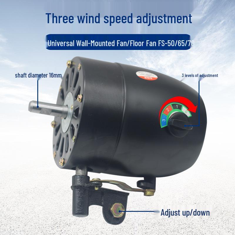 650W High-Power Motor for Industrial Horn Fan: Floor/Wall Mount, Universal Accessories