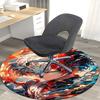 1pc Anime Design Round Carpet Office Chair Mat, Non Slip Rug for Anime Lovers | Festival Gift, Decor | Home Office, Living Room, Bedroom