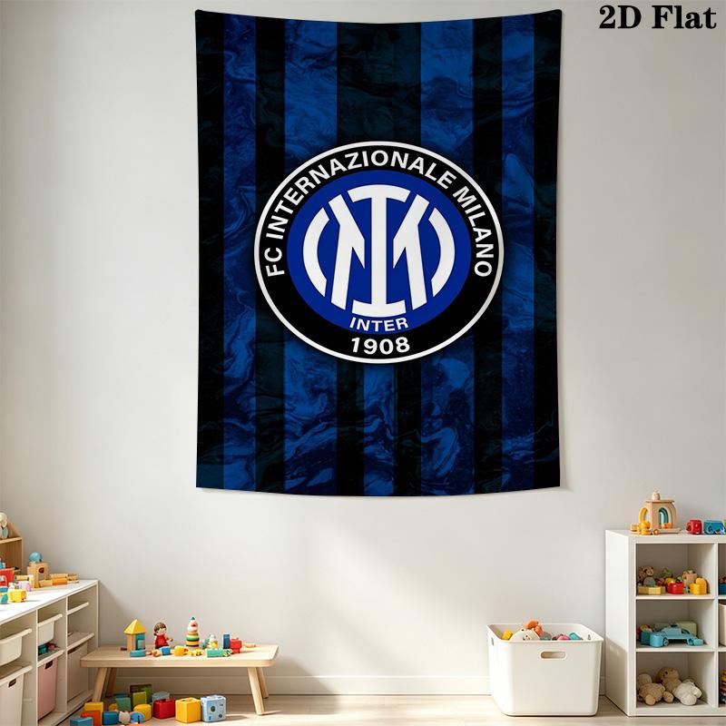Inter Milan Iconic Crest Design Bedding 1 Duvet Cover 2 Pillowcase Without Core Christmas Birthday Gift Bedding Set