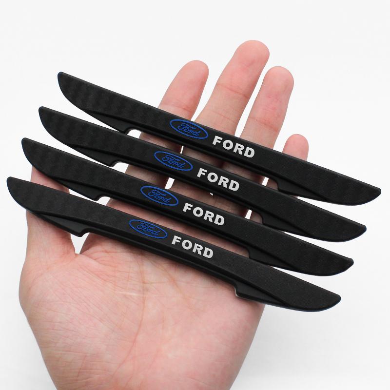 4pcs Car Door Edge Protector Stickers Anti Collision Guards Strip For Ford Fiesta Kuga Mondeo Mustang S-MAX C Max Ranger mk4 mk5