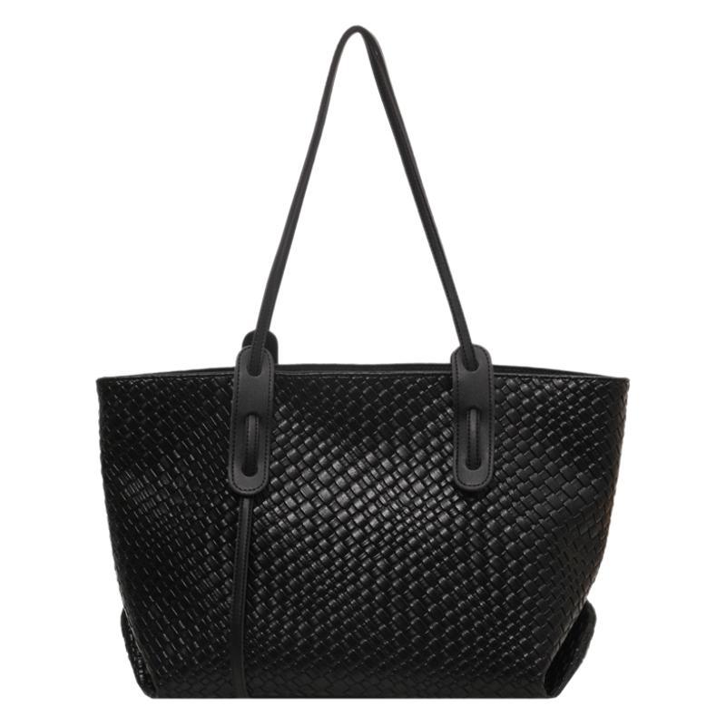 Large capacity woven bag women's new autumn and winter retro versatile shoulder underarm bag portable tote bag