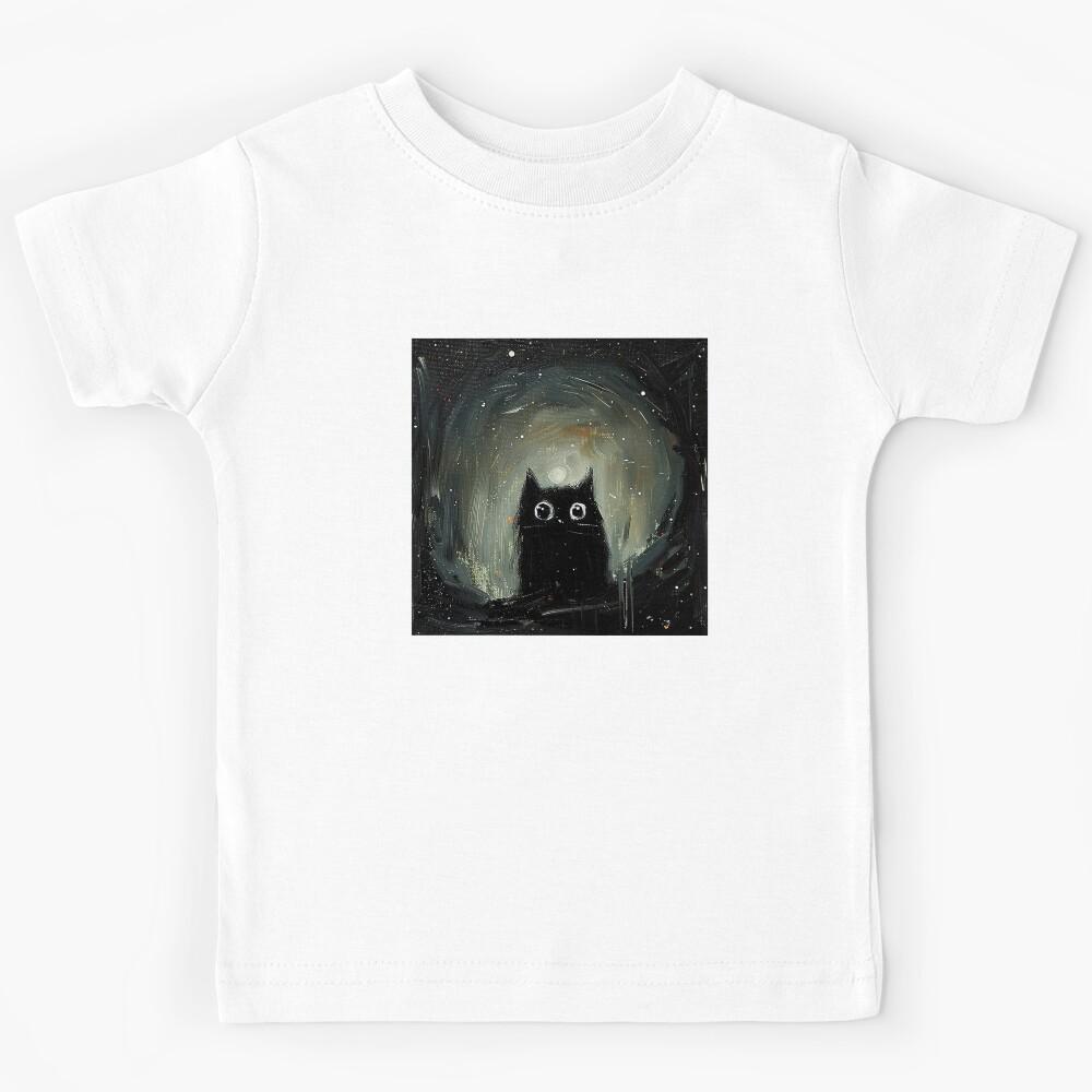 Black Cat Into the void Kids T-Shirt 140