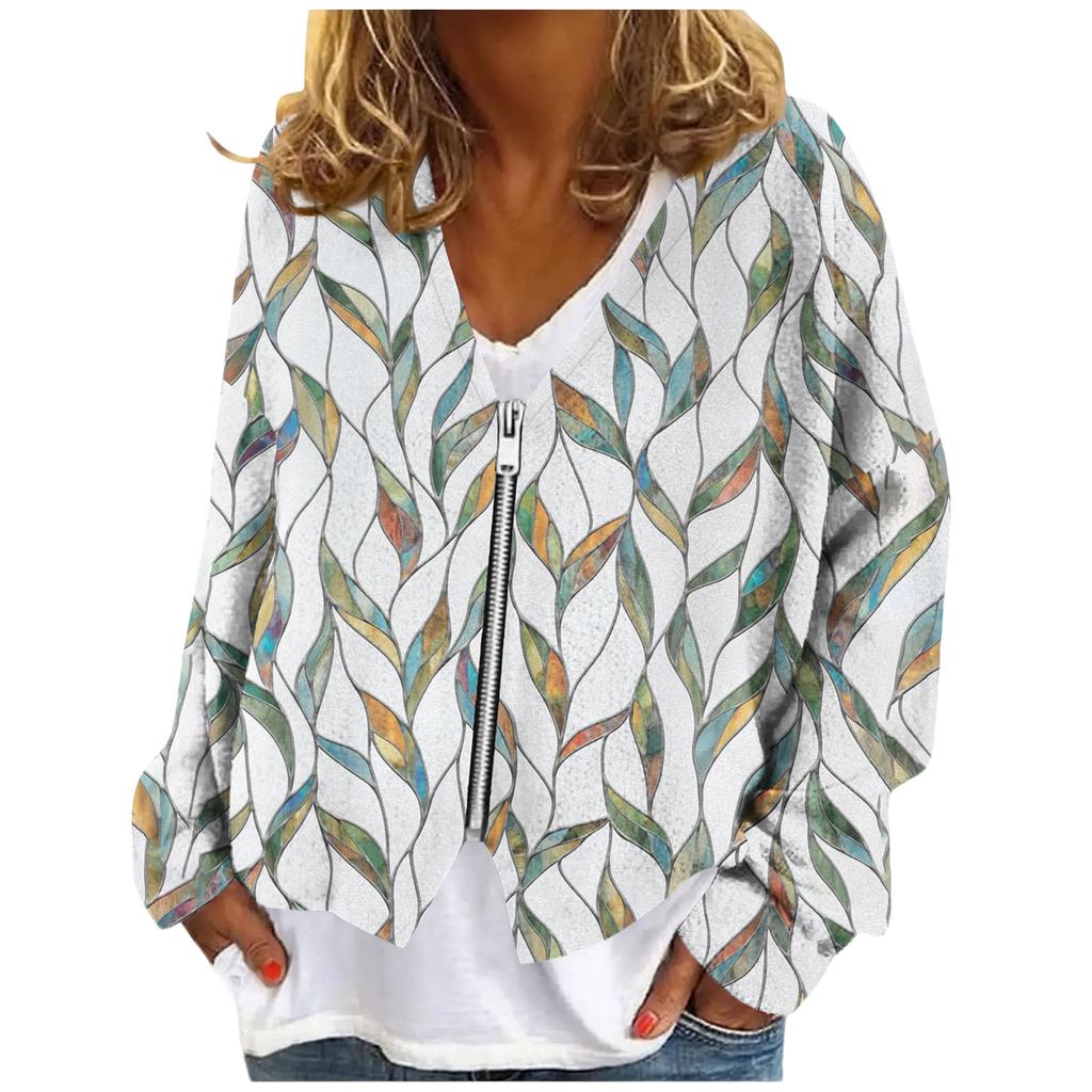 Womens Zip Up Sweaters Sweatshirts Long Sleeve Oversized Jackets Soft Casual Loose Tunic Tops