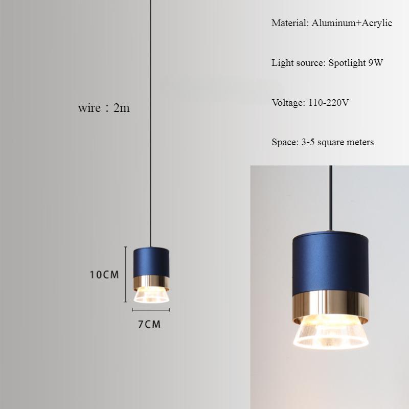 Modern Minimalist Bedside Chandelier Minimalist Bar Decoration Shop Window Hanging Lamp Restaurant Atmosphere  Pendant Light